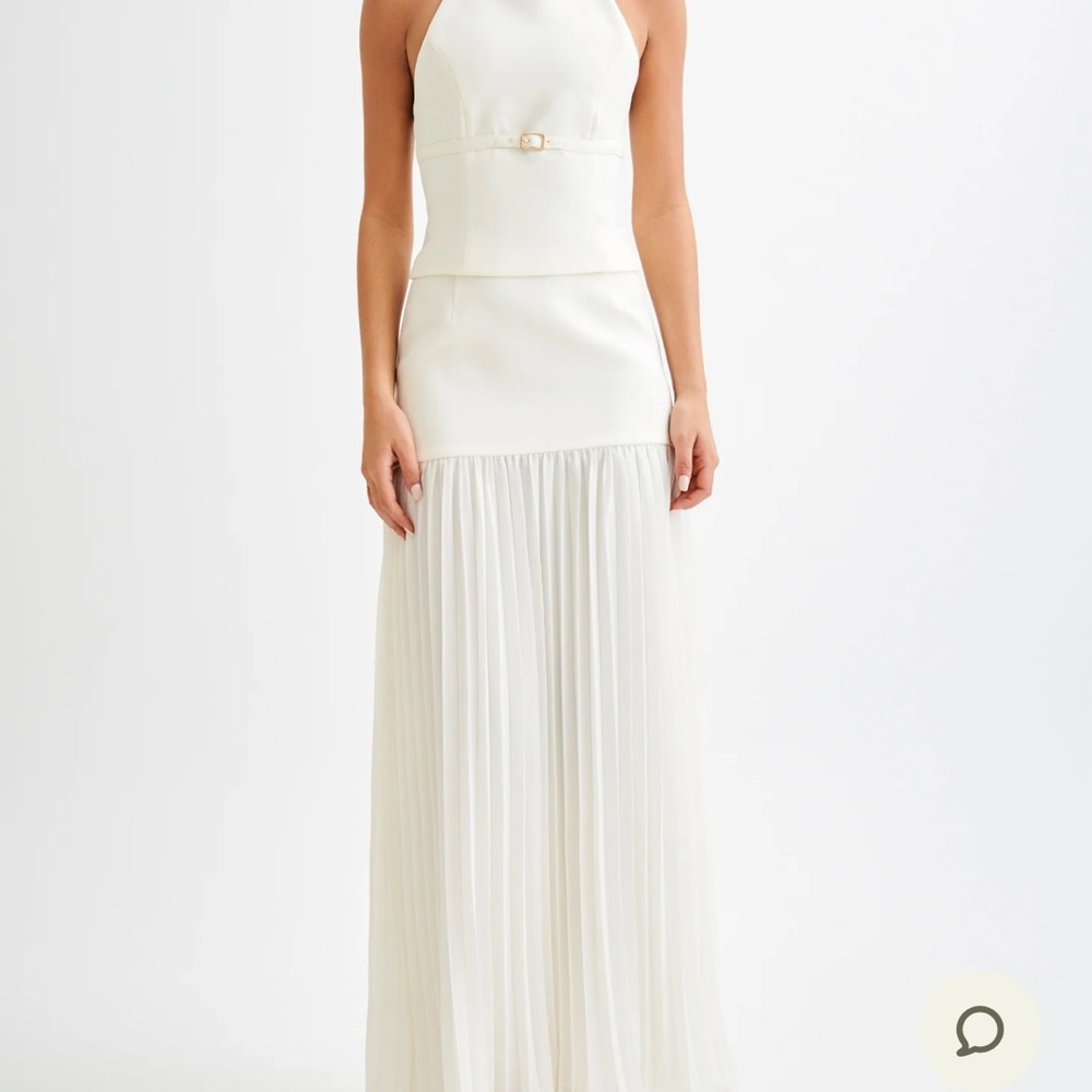 Meshki Letitia White Halter Neck Tank Top size Xs NWT